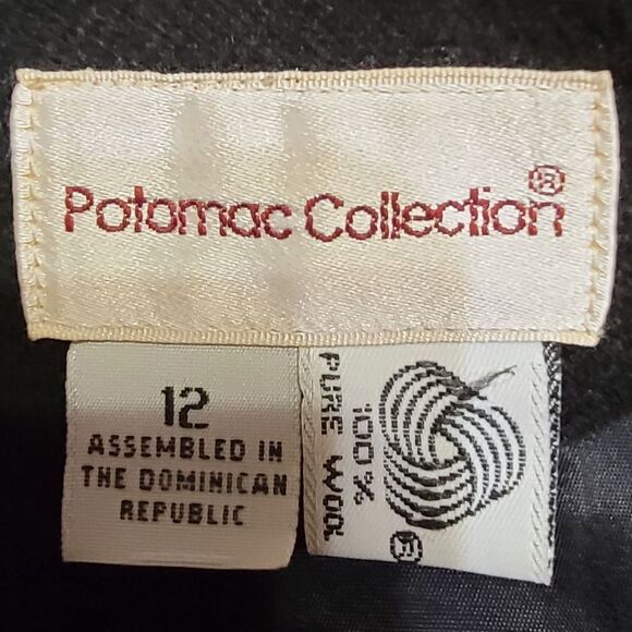 #319 Potomac Collection Vintage Black 100% Wool Blazer Size: 12 - Picture 2 of 4